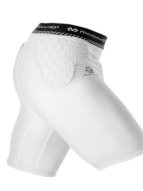 Men's McDavid HEX Basketball padded Compression Shorts XXL White Black